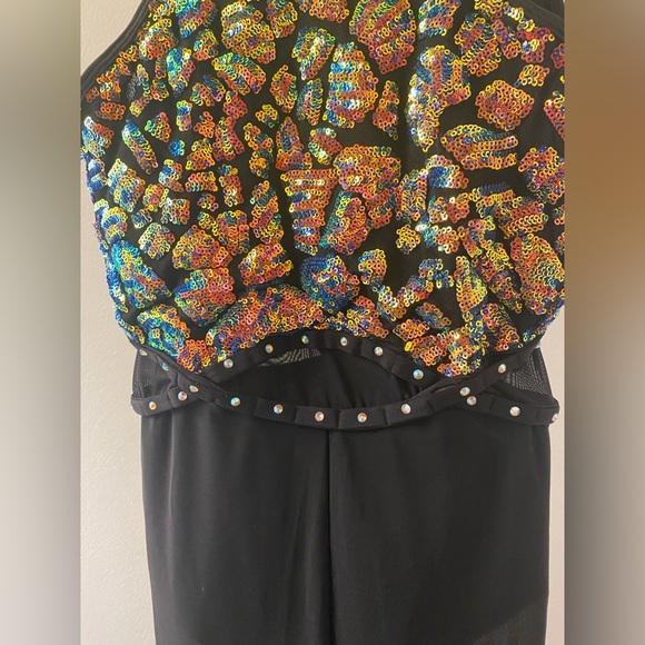 Revolution Dance Costume unitard black sequin mesh TAKE YOU DANCING RC22839 LC - Picture 9 of 14